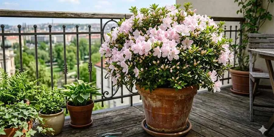 Japanese azaleas in pots – growing on the terrace and balcony