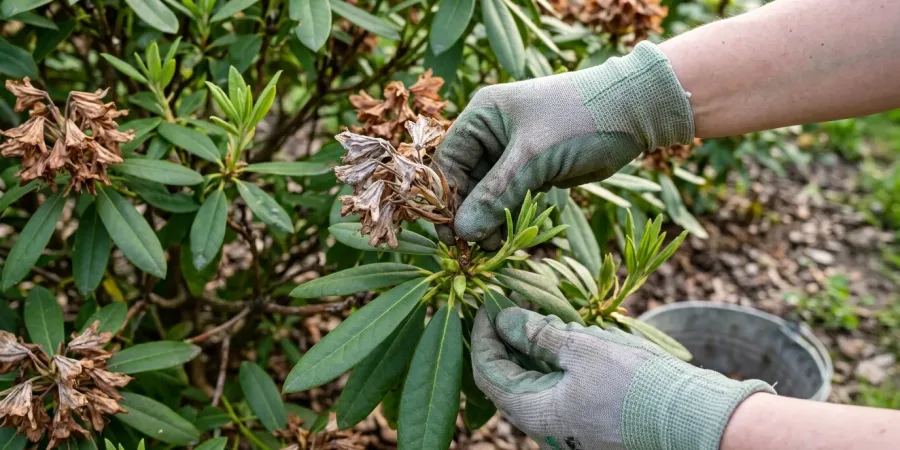 Usuwanie przekwitłych kwiatostanów rododendronów – po co i jak?