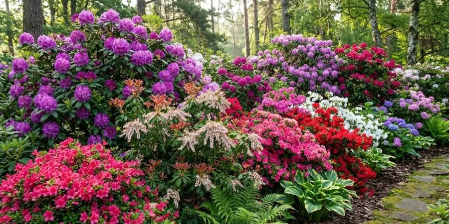 Co sadzić obok rododendronów? 15 roślin towarzyszących