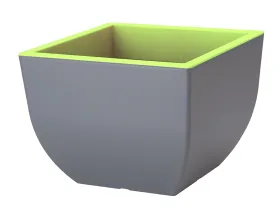 Doniczka Muna kwadratowa 35 beton-zielony