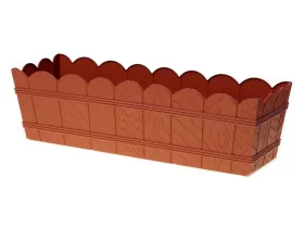 Skrzynka drewnopodobna 55cm terakota