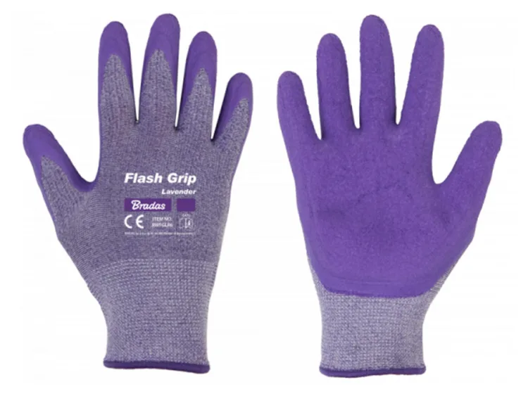 Rękawice ochronne FLASH GRIP LAVENDER lateks rozm. 6