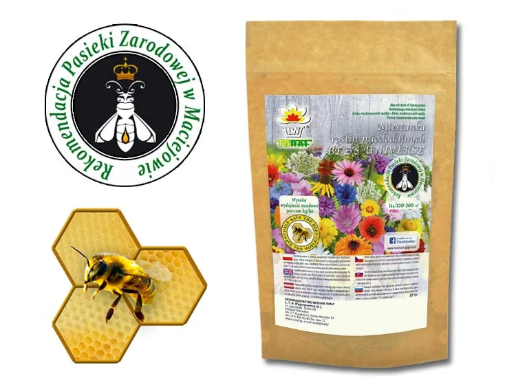 Nasiona Mieszanka roślin miododajnych Bee's Universe 100g