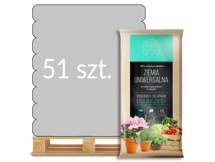 NATURA Ziemia uniwersalna 45l Kronen - paleta 51 worków