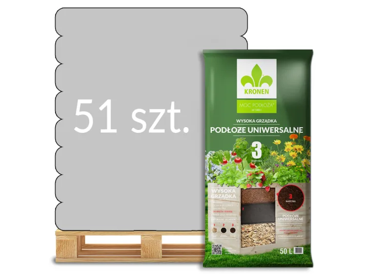 WYSOKA GRZĄDKA Podłoże uniwersalne (warstwa 3) 50l Kronen - paleta 51 worków