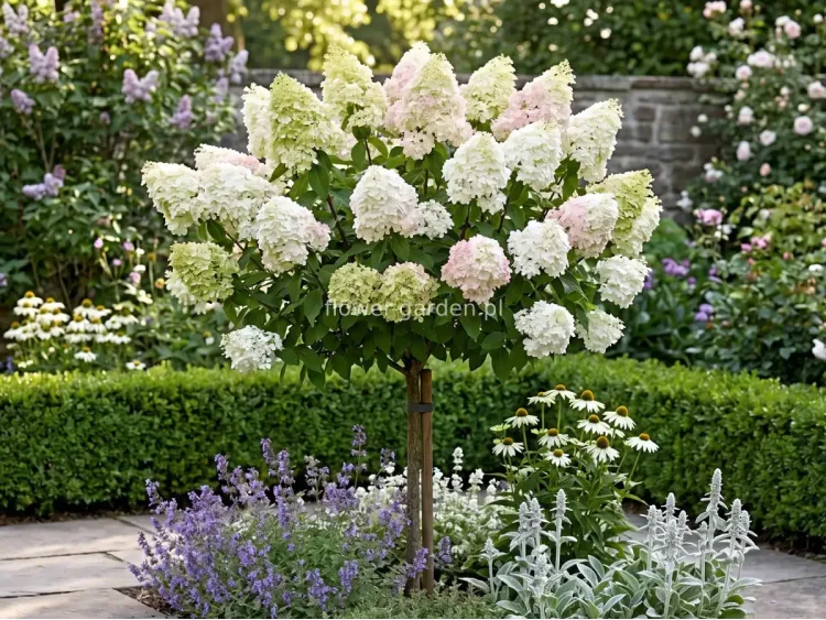 Hortensja bukietowa Diamantino PBR na pniu 100cm