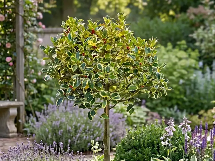 Ostrokrzew Aurea Marginata na pniu 140cm