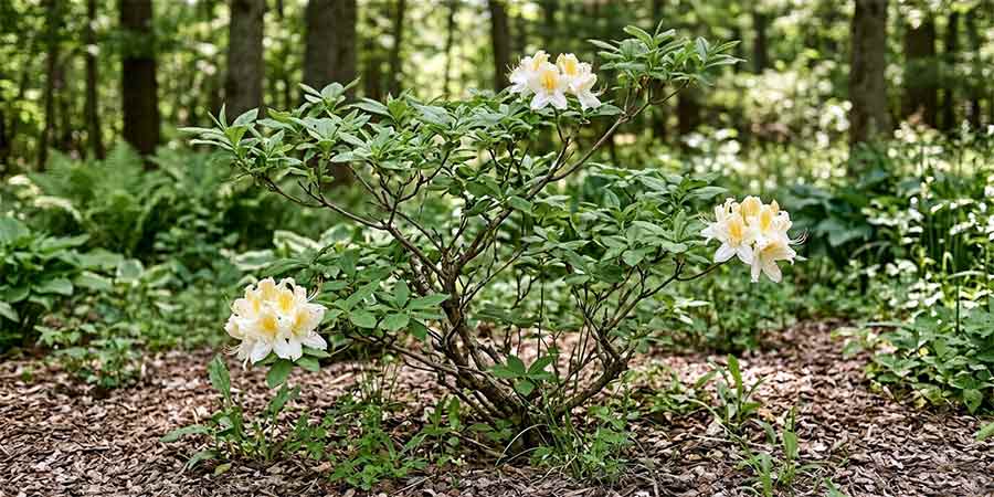 azalia wielkokwiatowa słabo kwitnąca wiosną