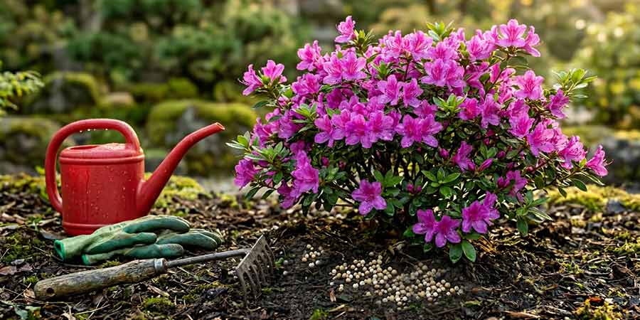 nawożenie azalii japońskiej w ogrodzie