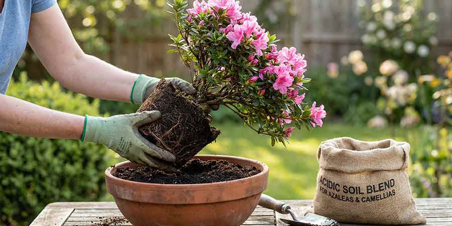 przesadzanie azalii japońskiej do doniczki