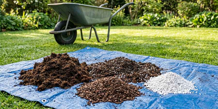 idealne podłoże do azalii wielkokwiatowych – mieszanka torfu, kory i perlitu