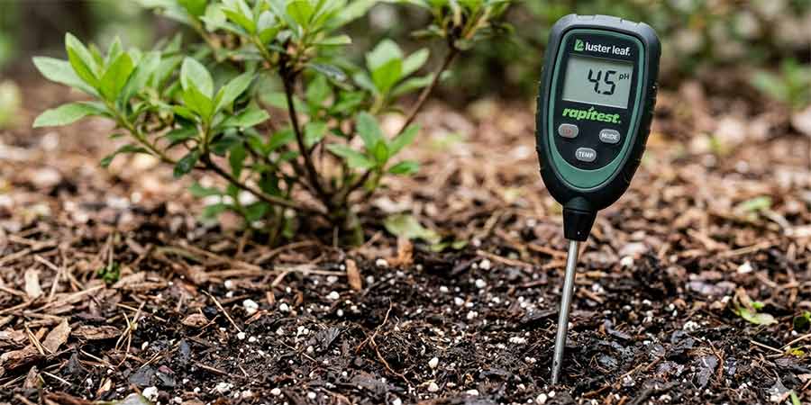 pomiar odczynu podłoża elektronicznym phmetrem