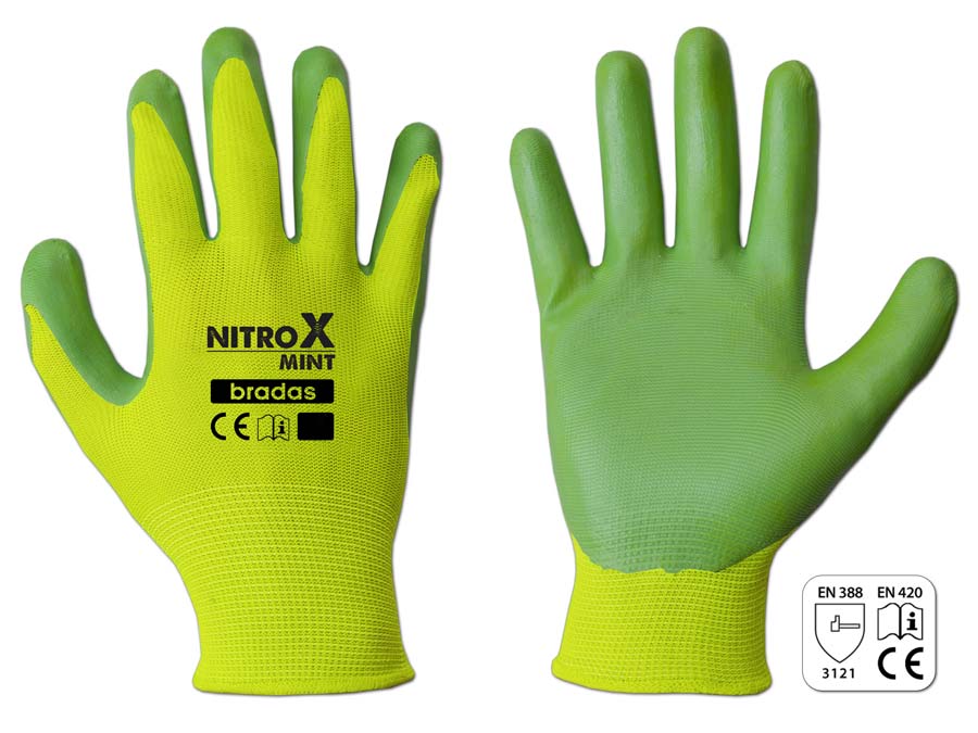 Rękawice ochronne NITROX MINT nitryl 7